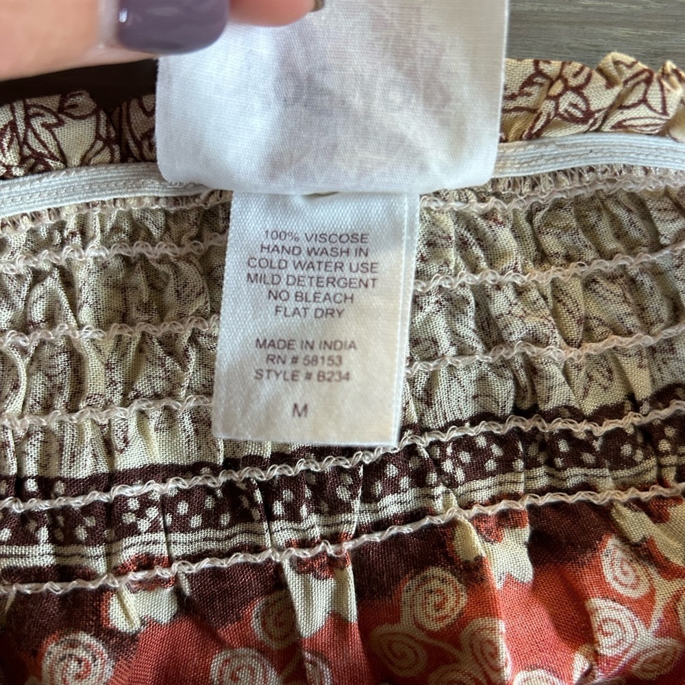 Anthropologie Revolve Boemo Boho Hippie Multi Pattern Maxi Sundress Size M - Picture 12 of 15